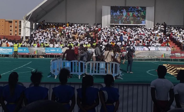 Macky Sall lance les travaux de construction du Stade du Sénégal à Diamniadio