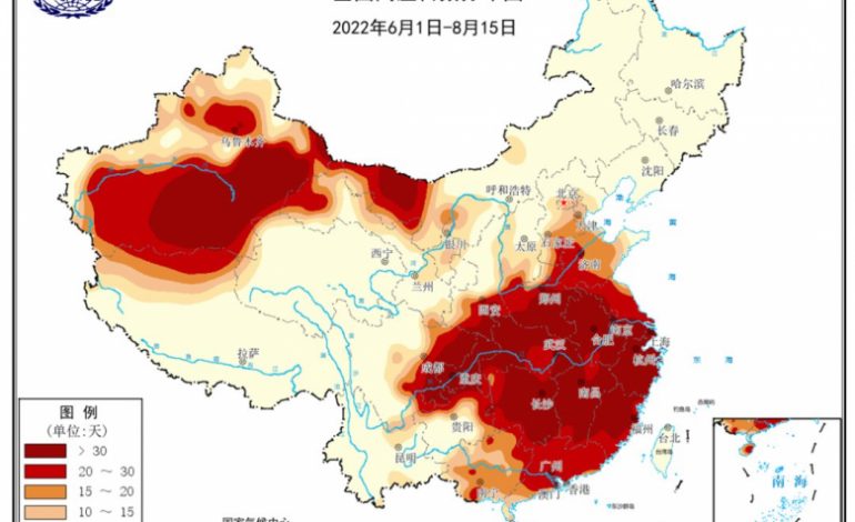 Le mois d’août a battu tous les records de chaleur en Chine depuis 1961