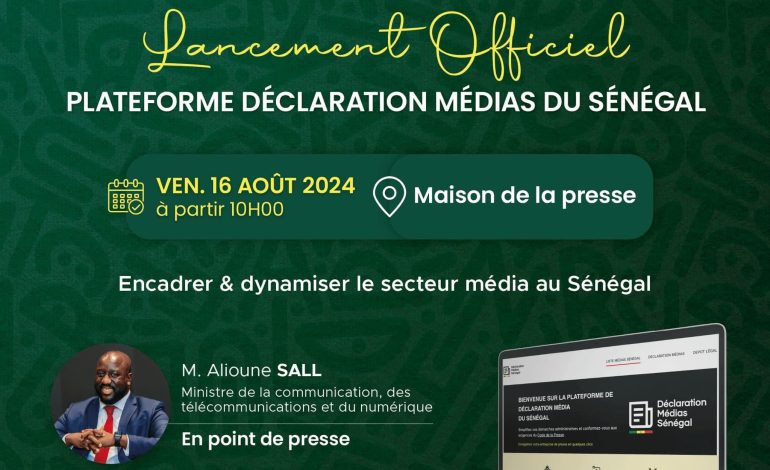 Lancement d’une plateforme dédiée aux médias au Sénégal