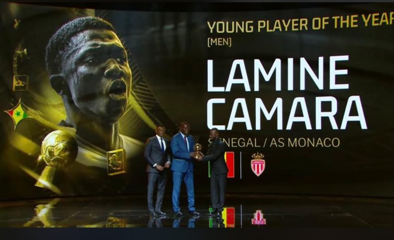 Lamine Camara désigné meilleur jeune joueur pour la deuxième année consécutive aux CAF Awards